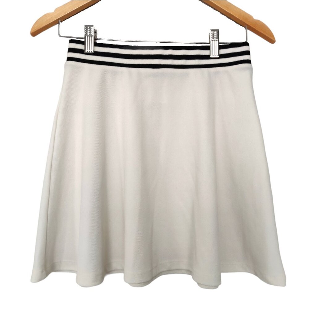 SPAO White Tennis-Style Mini Skirt Large